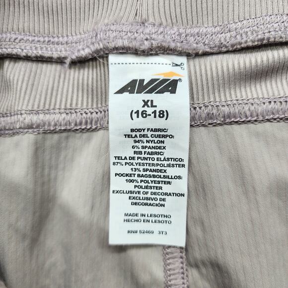 Avia Pants Women XL Tan Taupe Fog Dance Pull On Drawstring Bungie Hem Athleisure - Picture 4 of 11